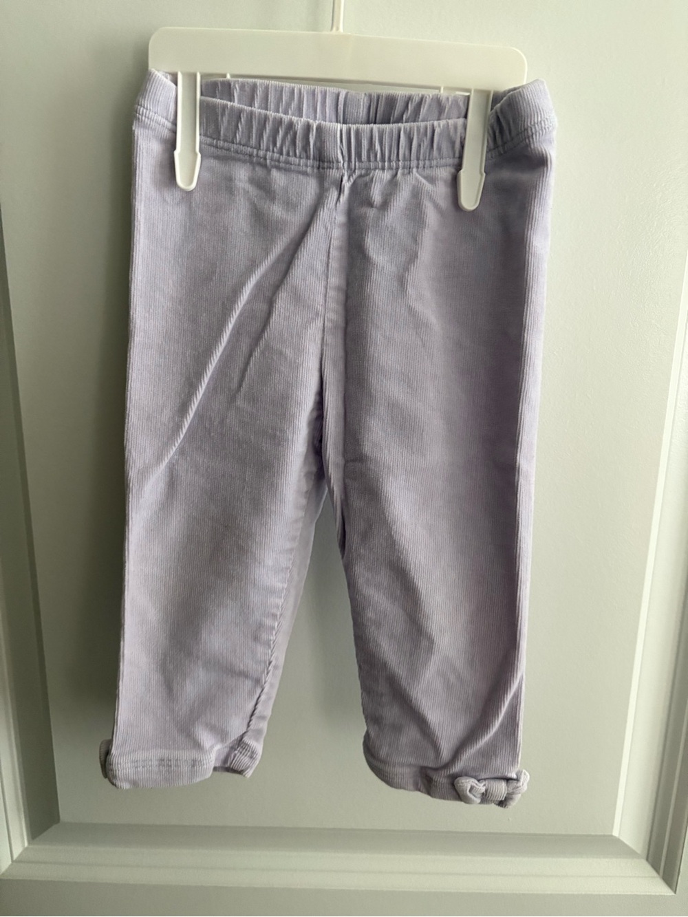 6-12mo Janie and Jack Lilac Corduroy Pants with Bow Cuffs